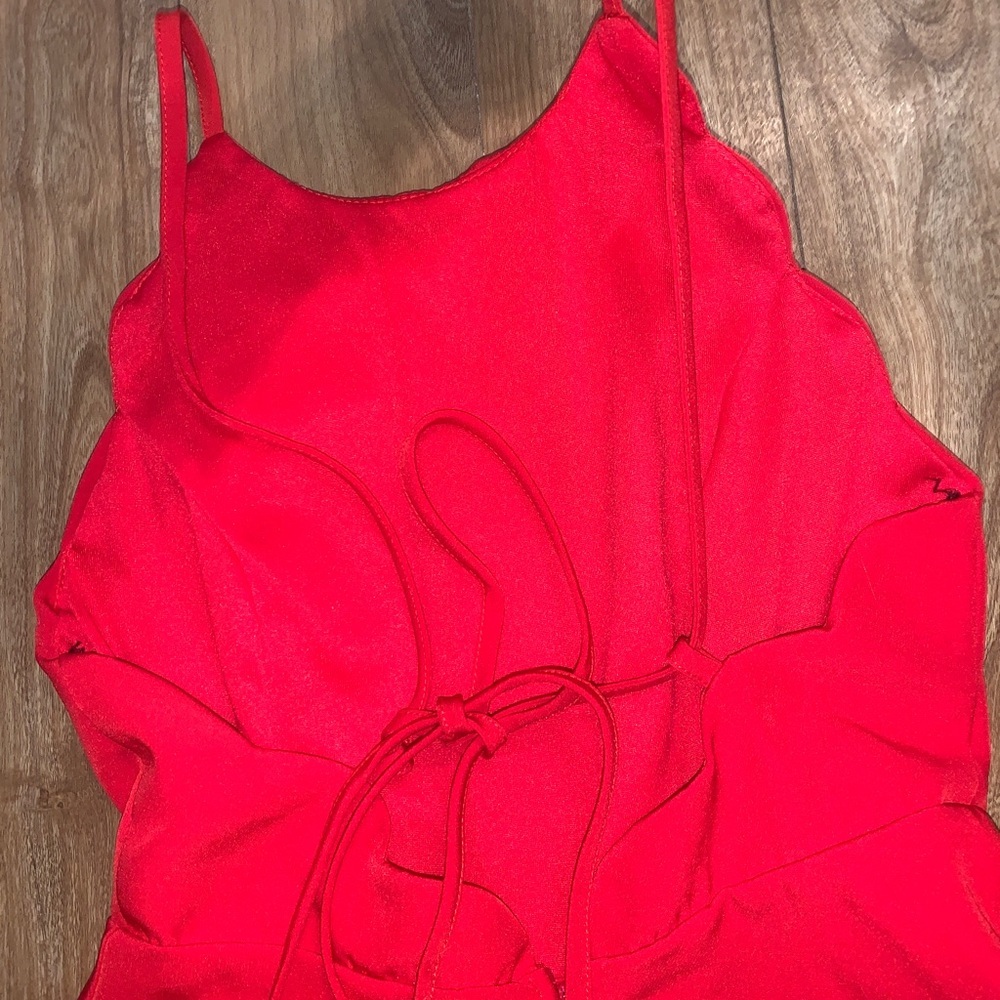 Lulus Play On Curves Red Backless Skater Dress | XS - Picture 9 of 12
